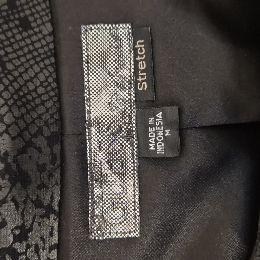 Guess Black Croc-Embossed Women's Jacket Size M - Picture 3 of 14